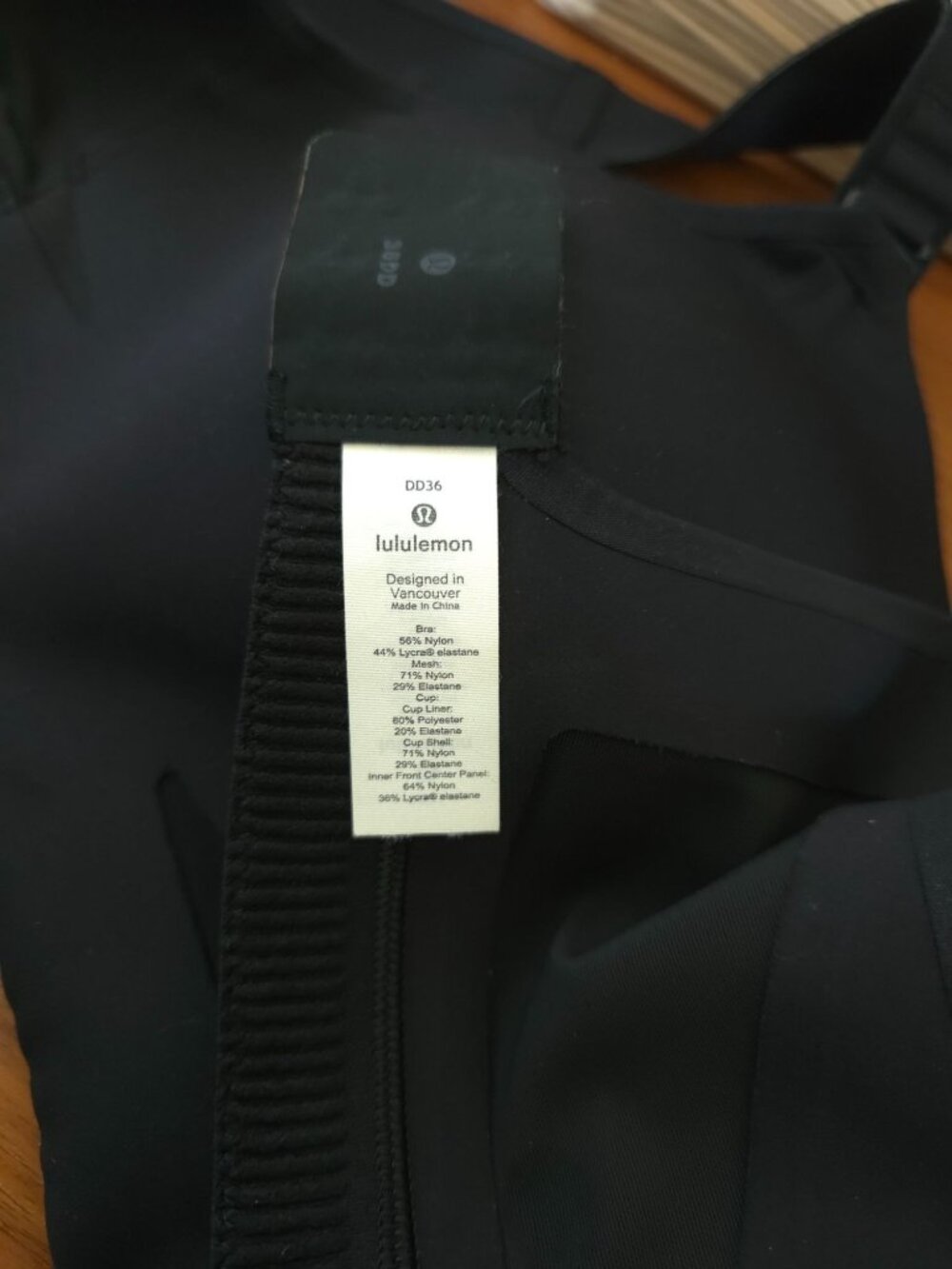 Lululemon Swift Speed Black High Support Bra Sz 36DD - Picture 9 of 9